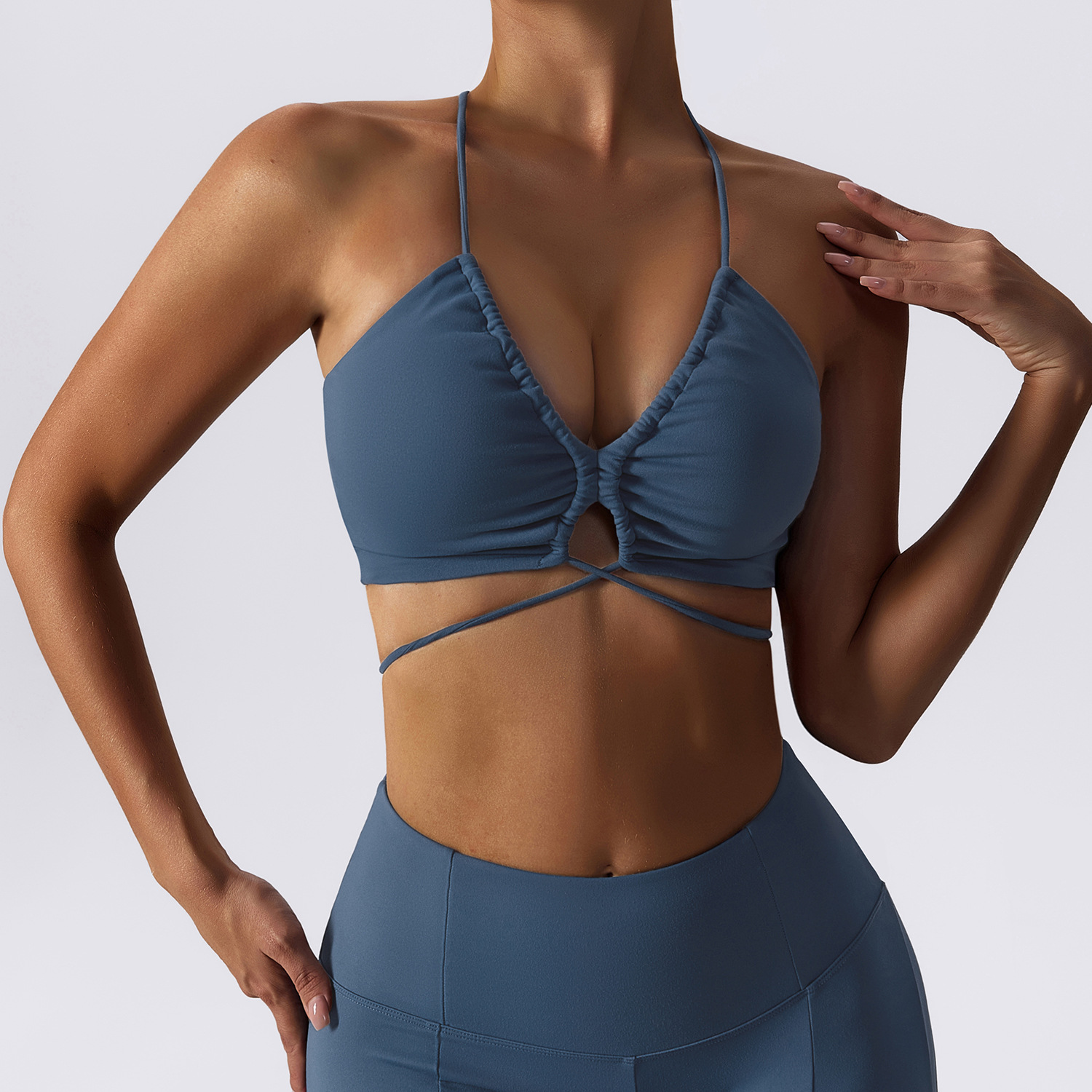 Strappy Criss-Cross sports bra manufacturer